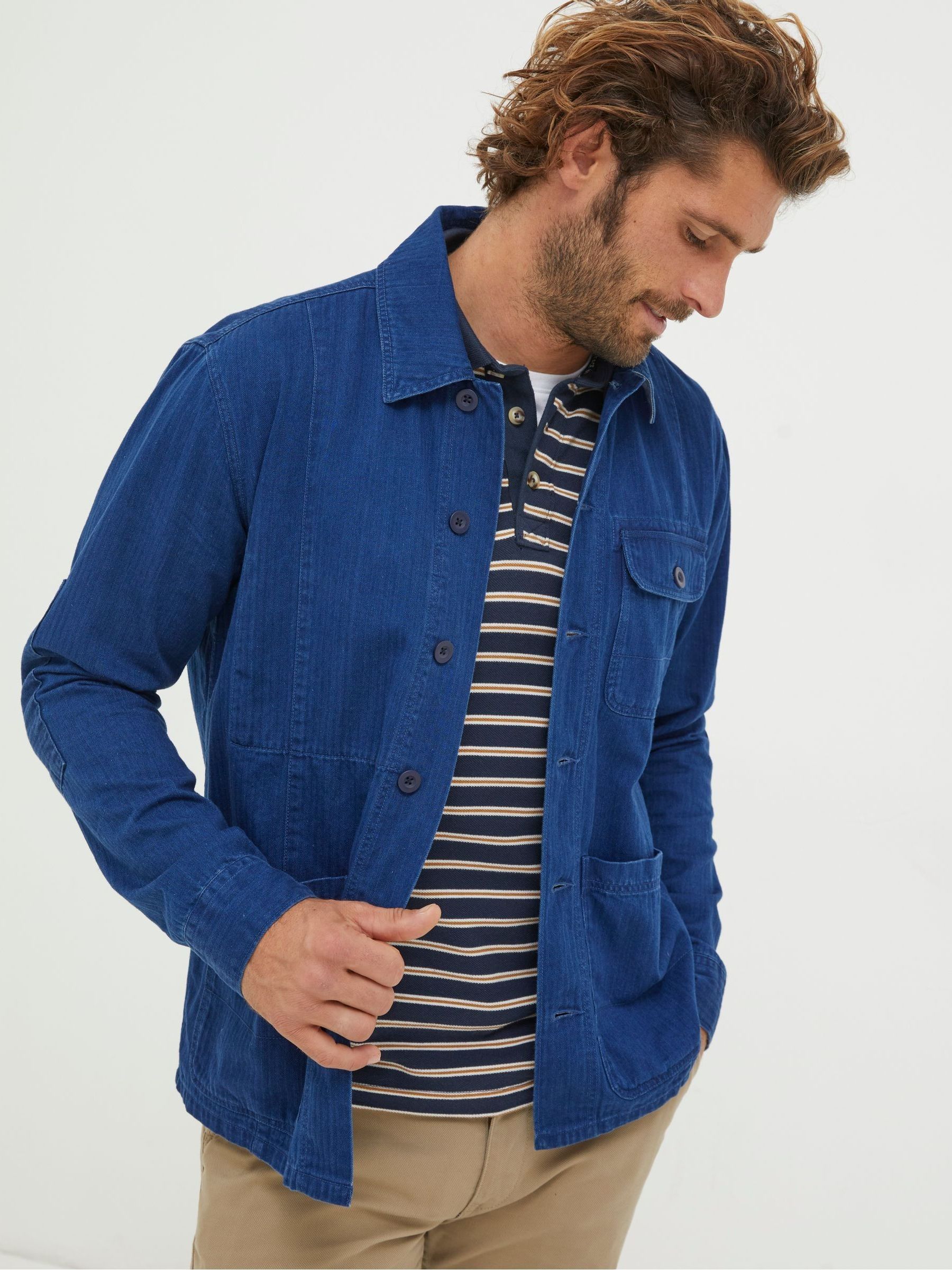 Worker jacket blue discount