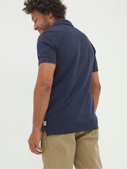 FatFace Navy Blue Pique Polo Shirt - Image 2 of 5
