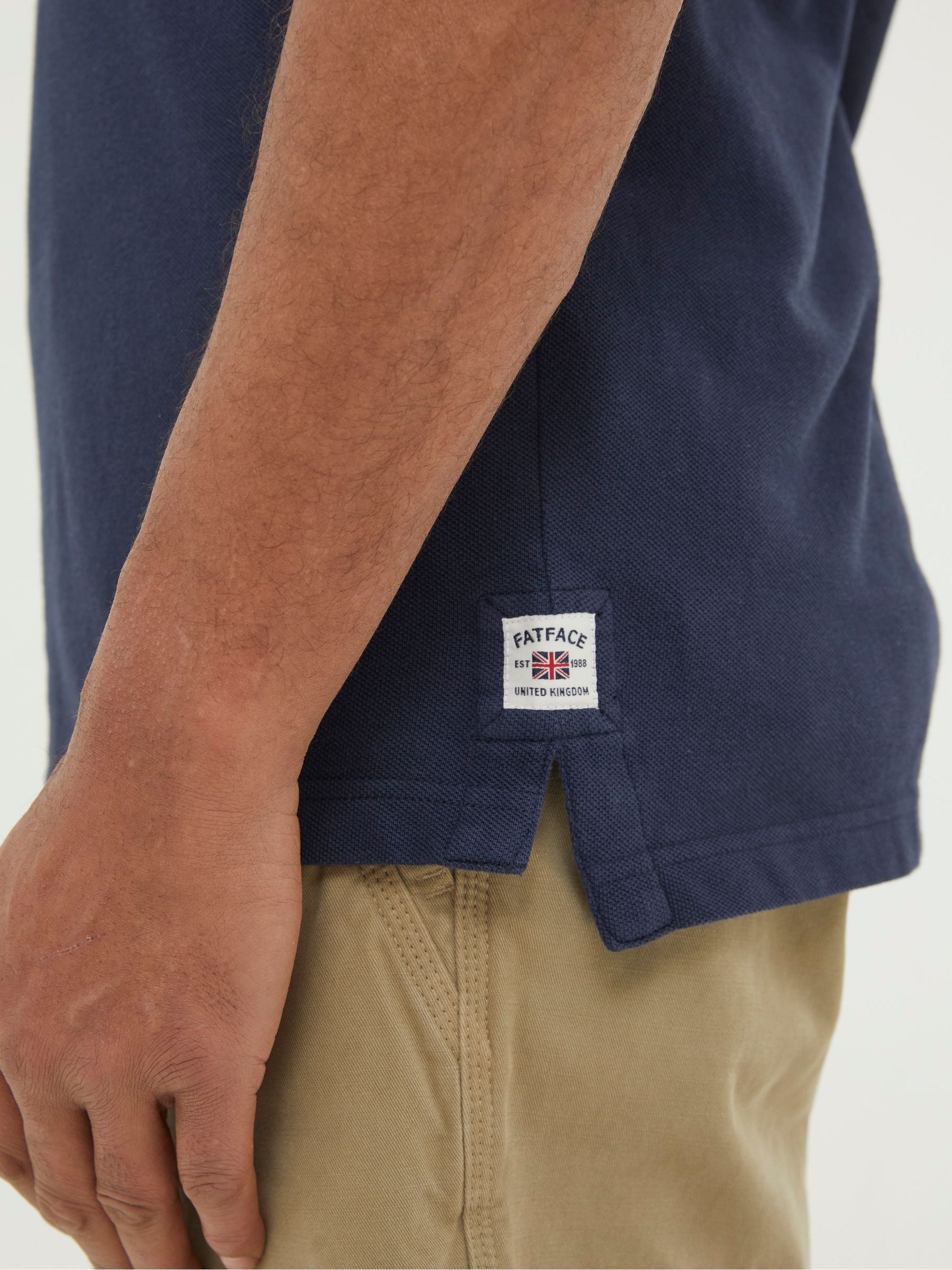 Buy FatFace Navy Blue Pique Polo Shirt from the Next UK online shop