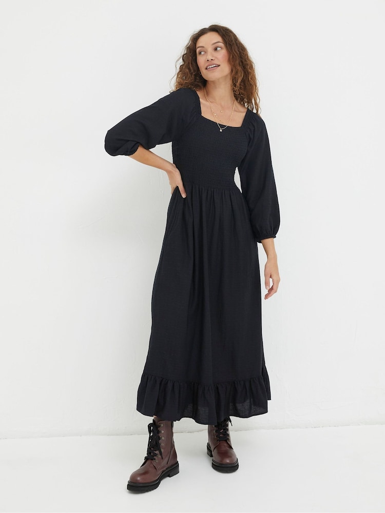 FatFace Black Midi Dress - Image 1 of 5