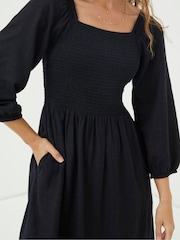FatFace Black Midi Dress - Image 4 of 5