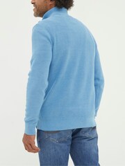 FatFace Blue Berwick Half Neck Jumper - Image 2 of 5