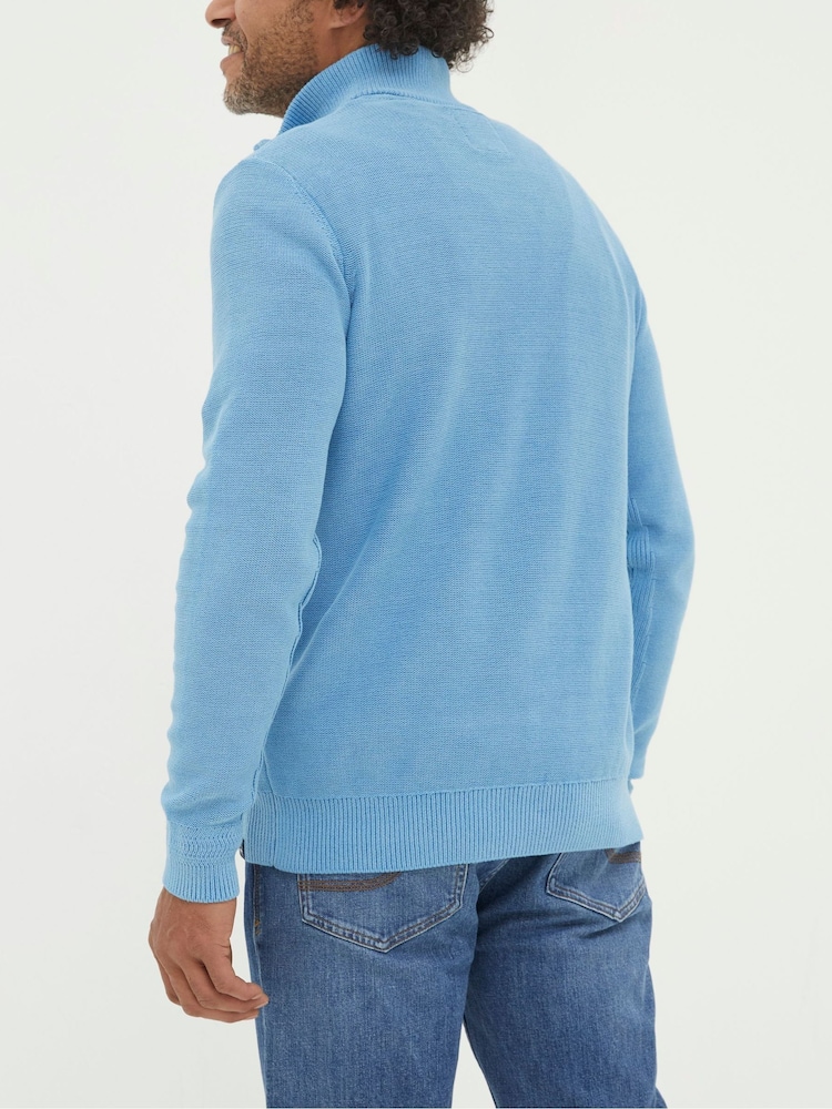 FatFace Blue Berwick Half Neck Jumper - Image 2 of 5