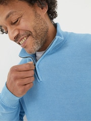 FatFace Blue Berwick Half Neck Jumper - Image 3 of 5
