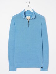 FatFace Blue Berwick Half Neck Jumper - Image 5 of 5