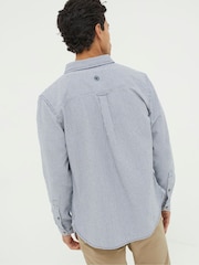 FatFace Blue Long Sleeve Nacton Stripe Shirt - Image 2 of 5