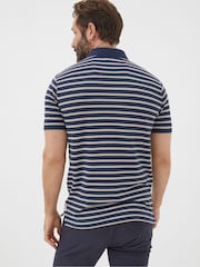 FatFace Blue Stripe Polo Shirt - Image 2 of 5