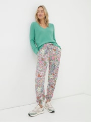 FatFace Green V-Neck Jumper - Image 3 of 5