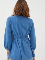 FatFace Blue Francesca Top - Image 2 of 5