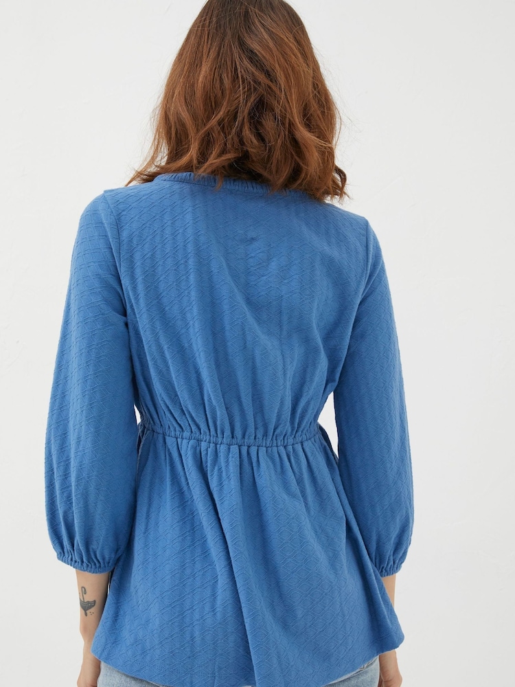 FatFace Blue Francesca Top - Image 2 of 5