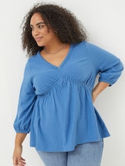 FatFace Blue Francesca Top - Image 3 of 5