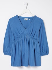 FatFace Blue Francesca Top - Image 5 of 5
