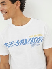FatFace White Out Of Office T-Shirt - Image 4 of 5