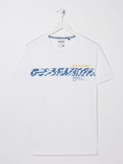 FatFace White Out Of Office T-Shirt - Image 5 of 5