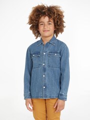 Tommy Hilfiger Blue 100% Cotton Soft Denim Shirt - Image 1 of 6