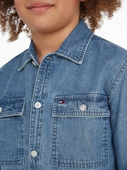 Tommy Hilfiger Blue 100% Cotton Soft Denim Shirt - Image 3 of 6