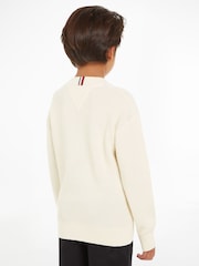 Tommy Hilfiger Cream Essential 100% Cotton Sweater - Image 2 of 5