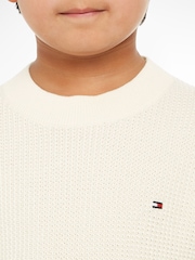Tommy Hilfiger Cream Essential 100% Cotton Sweater - Image 3 of 5