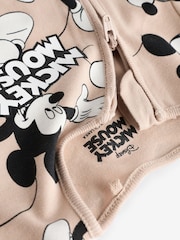 Neutral Mickey Mouse Baby 100% Cotton Sleepsuit and Bib Set 2 Piece (0mths-3yrs) - Image 7 of 8