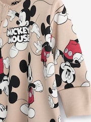 Neutral Mickey Mouse Baby 100% Cotton Sleepsuit and Bib Set 2 Piece (0mths-3yrs) - Image 8 of 8