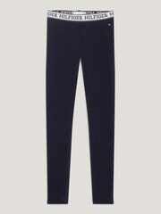 Tommy Hilfiger Blue Monotype Tape Leggings - Image 1 of 3