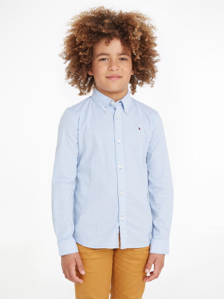 Tommy Hilfiger Blue Flex Ithaca Long Sleeved Shirt - Image 1 of 6
