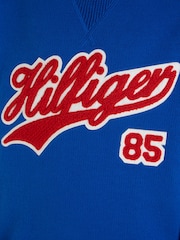 Tommy Hilfiger Blue Terry Knit Script 100% Cotton Sweater - Image 6 of 6