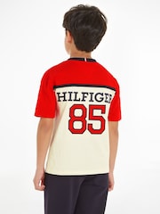 Tommy Hilfiger White Varsity 100% Cotton T-Shirt - Image 2 of 5