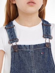 Tommy Hilfiger Blue Denim 100% Cotton Dungarees Dress - Image 3 of 6