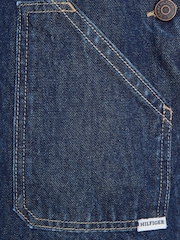 Tommy Hilfiger Blue Denim 100% Cotton Dungarees Dress - Image 6 of 6