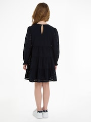 Tommy Hilfiger Blue Broderie Anglaise Dress - Image 2 of 6