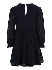 Tommy Hilfiger Blue Broderie Anglaise Dress - Image 5 of 6