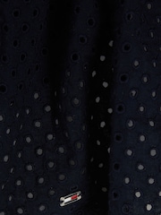 Tommy Hilfiger Blue Broderie Anglaise Dress - Image 6 of 6