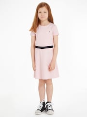 Tommy Hilfiger Pink Essential Skater Dress - Image 1 of 6