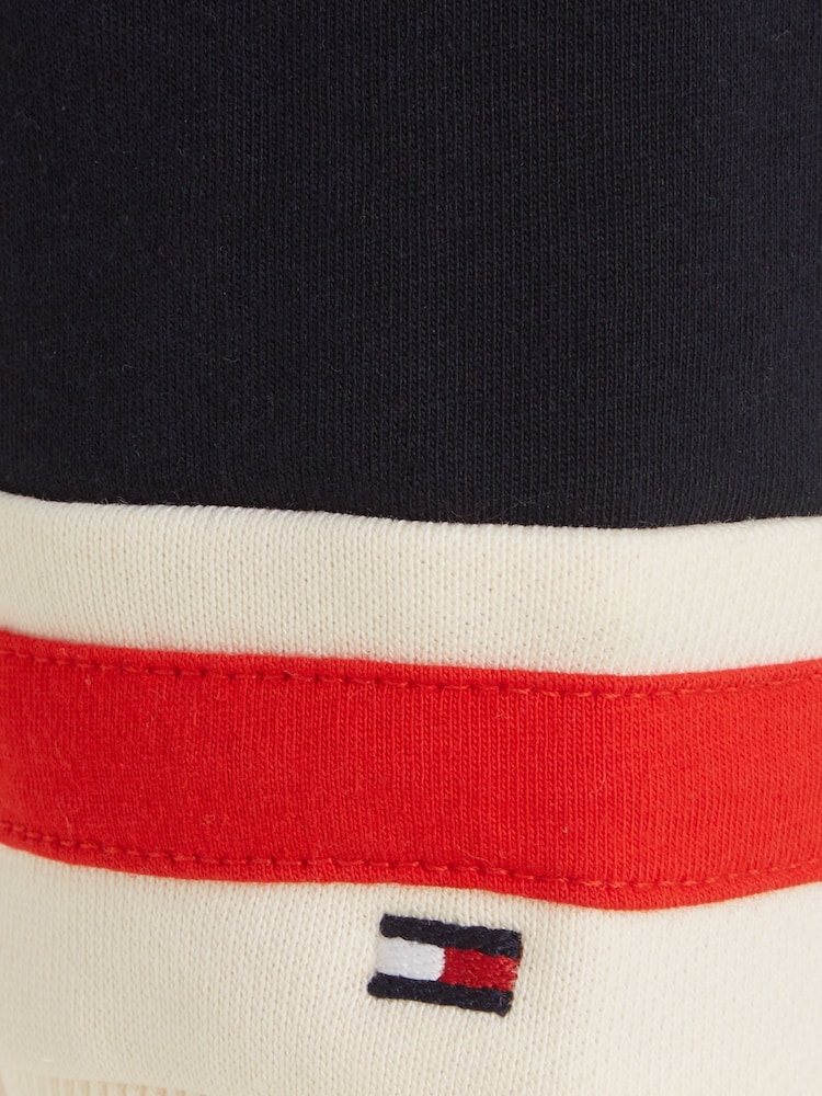 Tommy Hilfiger Cream 100% Cotton Varsity Hoodie - Image 6 of 6