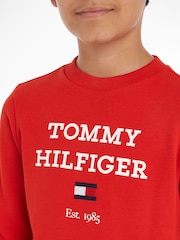 Tommy Hilfiger Red Logo Sweatshirt - Image 3 of 6