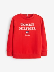 Tommy Hilfiger Red Logo Sweatshirt - Image 4 of 6