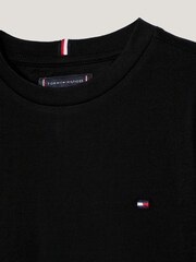 Tommy Hilfiger Black Essential 100% Cotton Logo T-Shirt - Image 3 of 3