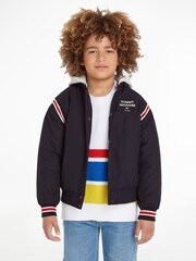 Синяя куртка-бомбер с логотипом Tommy Hilfiger - Image 1 of 6