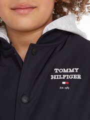 Синяя куртка-бомбер с логотипом Tommy Hilfiger - Image 3 of 6