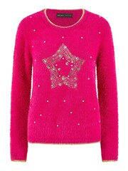 Mela Pink Fluffy Star Christmas Jumper - Image 5 of 5