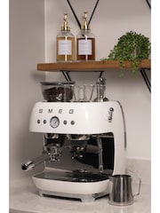 Smeg White Espresso Coffee Machine - Image 4 of 8