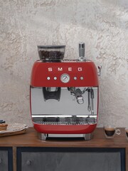 Smeg Red Espresso Coffee Machine - Image 7 of 8
