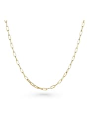 Beaverbrooks 9ct Yellow Gold Paperchain Necklace - Image 1 of 4