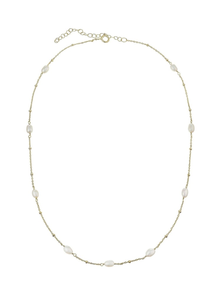 Beaverbrooks Yellow Gold Plated Freshwater Cultured Pearl Necklace - Image 2 of 5
