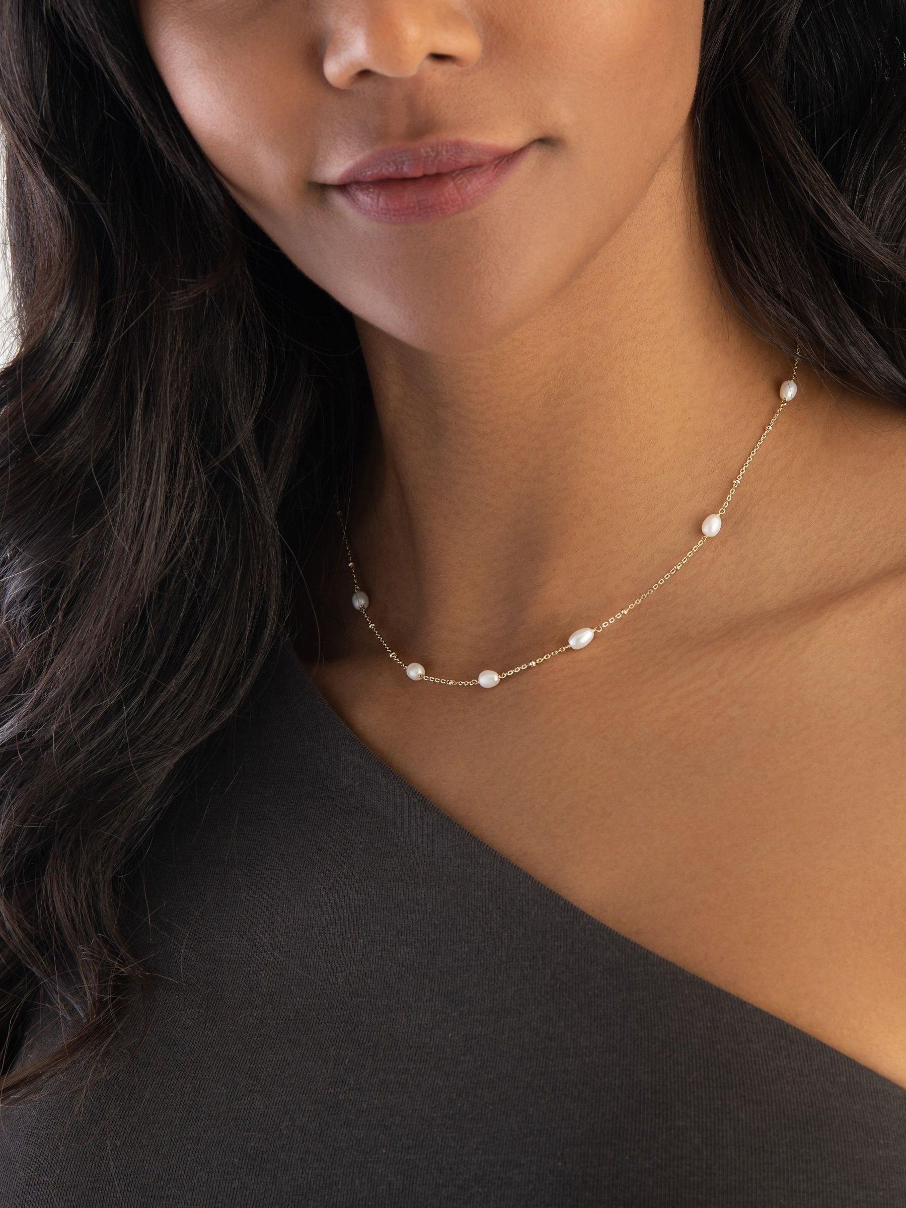 Buy Beaverbrooks Yellow Gold Plated Freshwater Cultured Pearl Necklace from the Next UK online shop
