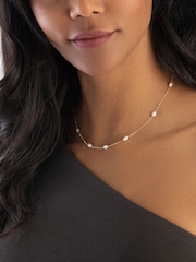 Beaverbrooks Yellow Gold Plated Freshwater Cultured Pearl Necklace - Image 4 of 5