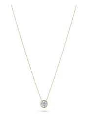 Beaverbrooks 9ct Yellow Gold Cubic Zirconia Necklace - Image 1 of 4
