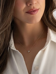 Beaverbrooks 9ct Yellow Gold Cubic Zirconia Necklace - Image 3 of 4