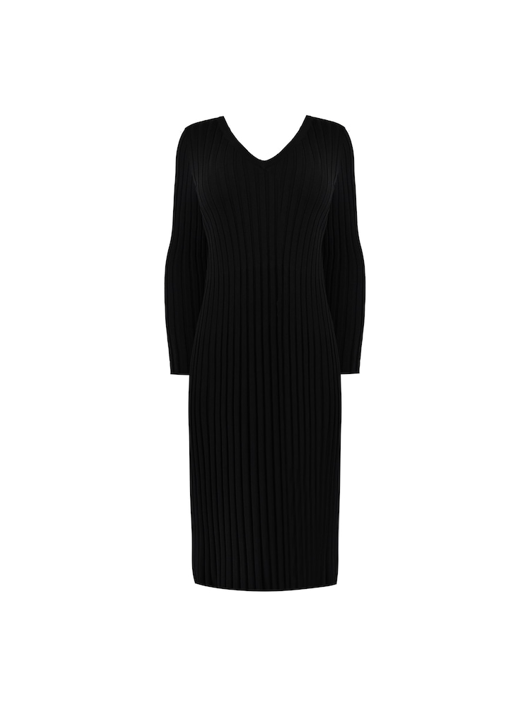 Live Unlimited Black Knitted Rib Dress - Image 5 of 5